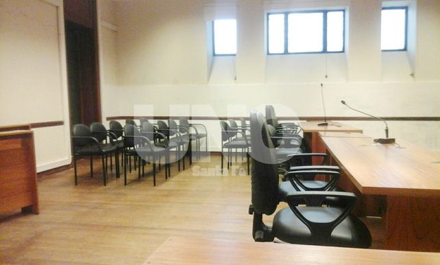 Copada. La Sala I hoy antes de que ingresen los imputados. Fue una de las más numerosas que se realizaron desde que se puso en vigencia el nuevo Código Procesal Penal en 2014.&nbsp;