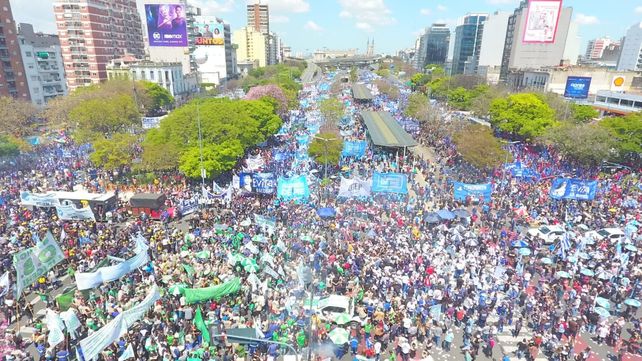 La CGT realizó la primera gran movilización sindical tras la pandemia