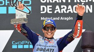 Marc Márquez se quedó con el Gran Premio de Aragón.