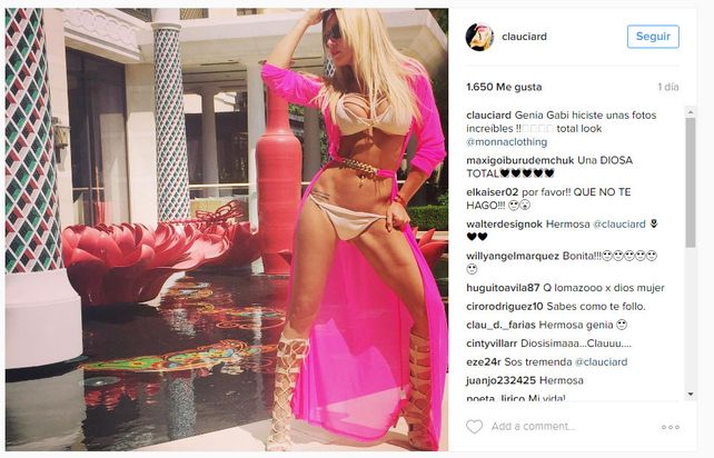 Ciardone encendió todo con una foto súper hot en Las Vegas