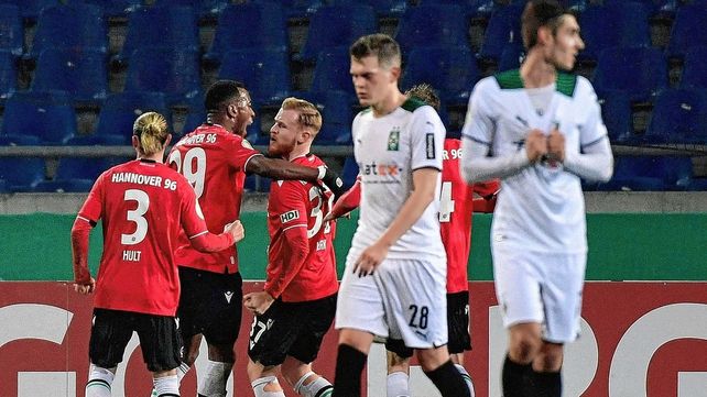 Copa de Alemania: Hannover 96 eliminó a Borussia Mönchengladbach