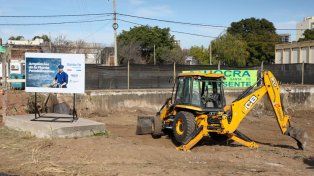 Parte de los trabajos realizados para la ampliación de la planta potabilizadora de agua en la ciudad de Santa Fe