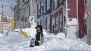 Tormenta de nieve histórica en Canadá