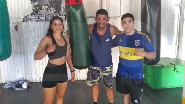 Zamira Beber con el organizador del evento