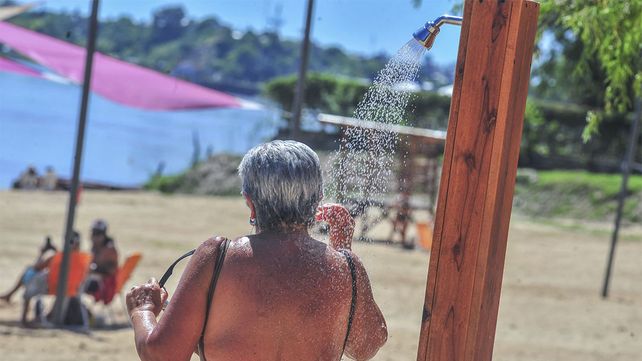 La lluvia en el balneario municipal.&nbsp;