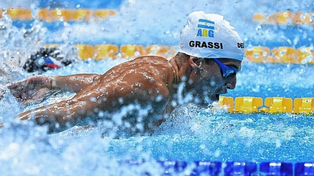 Otro récord argentino en el Mundial de natación de Abu Dhabi, llegó de la mano de Santiago Grassi en los 50 metros mariposa.
