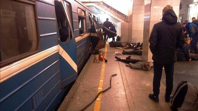 Imágenes de la explosión en el metro de San Petersburgo