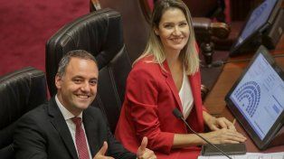 La senadora por Santa Fe intenta defender a Manuel Adorni